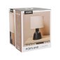 Ostaria Λάμπα Τσιμέντου Λινό 'Portland' Μαύρο Μπεζ H29.5cm -37531