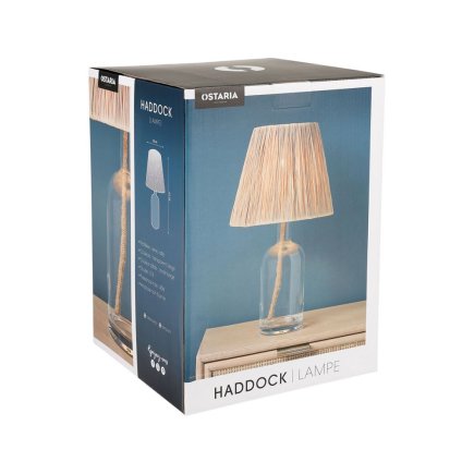 Ostaria Λάμπα γυάλινη με σχοινί Haddock h40 Φυσικό χρώμα -37515