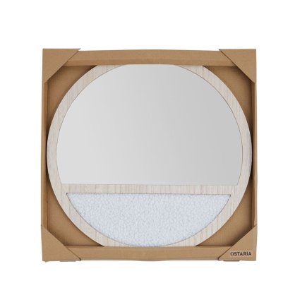 Ostaria Καθρέφτης mdf Sherpa 'Otawa' Φυσικός με Κράφτ Κουτί -36804