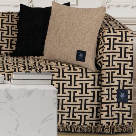 GREENWICH POLO CLUB Ριχτάρι Essential 180x250 3932 Μπεζ, Μαύρο 206182503932