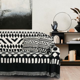 DAS HOME Ριχτάρι 180x250 0277 Μαύρο, Cream 420618250277
