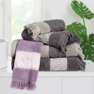 DAS HOME Σετ Πετσέτες 3 Τεμάχια Daily 0746 Dark Γκρι 530708180746