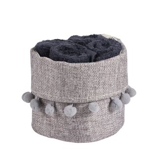 DAS HOME Σετ Πετσέτες 4Τεμαχίων Soft 4011 Μαύρο 530708004011