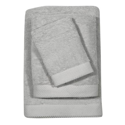 DAS HOME Σετ Πετσέτες 3 Τεμαχίων Best 0657 Γκρι Ανοιχτό 530708180657