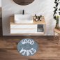 DAS HOME Ταπέτο Φ.60 0680 Γαλάζιο, Λευκό 420760900680