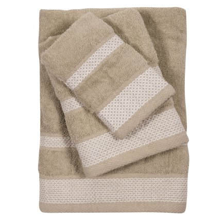 DAS HOME Σετ Πετσέτες 3 Τεμαχίων Best 0649 Γκρι 530708180649