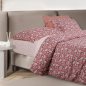 DAS HOME Σετ Μονά Σεντόνια με Λάστιχο Casual σε Μπορντό & Nude Απόχρωση 502106105433