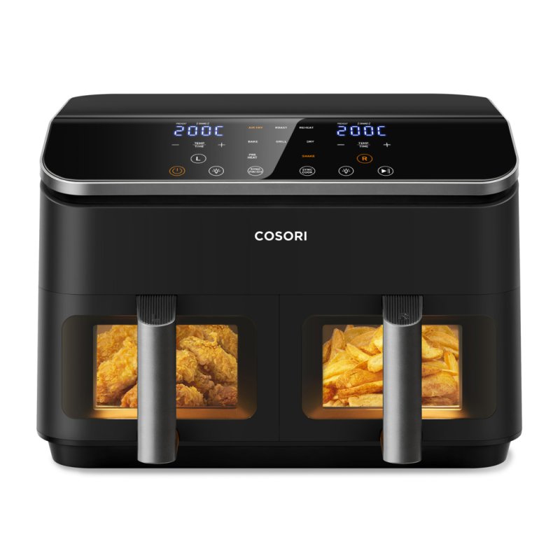 COSORI Διπλή Φριτέζα Αέρος Dual Basket CAF-R901, 8.5L, Μαύρη CAF-R901-AEU