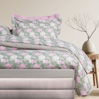 DAS HOME Σετ 4τμχ Σεντόνια 240x260εκ. Υπέρδιπλα 3175 Green, Pink 502109203175