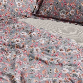 DAS HOME Σετ 4τμχ Σεντόνια Υπέρδιπλα 240x260εκ. 3176 Grey, Pink 502109203176