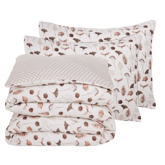 DAS HOME Σετ 4τμχ Σεντόνια Υπέρδιπλα 230x260εκ. Καφέ, Beige-brown 502108209681