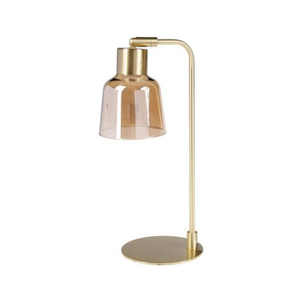 Ostaria Λάμπα μεταλλική και γυάλινη 'Lola' χρυσή E14 40w 150cm -33045