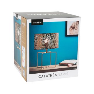 Ostaria Λάμπα μεταλλική διάτρητη 'Calathea' χρυσή e27 max.40w 220-240v 50hz 155cm -33016