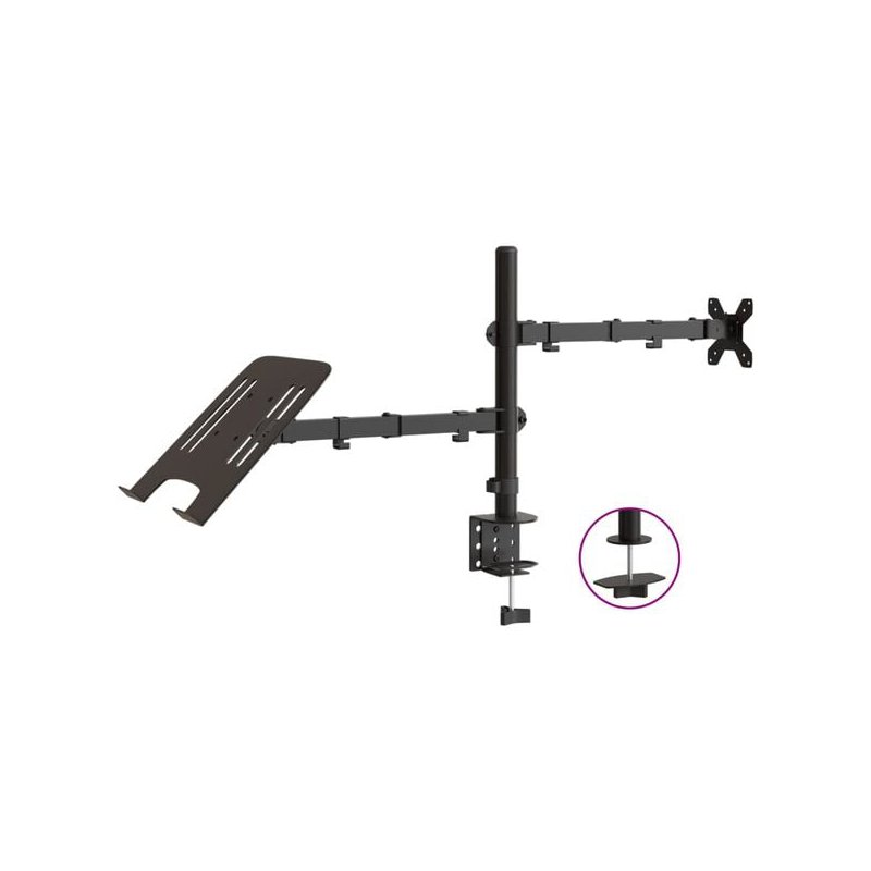 vidaXL Βάση Οθόνης VESA Μαύρη 75/100 χιλ. από Ατσάλι 358005