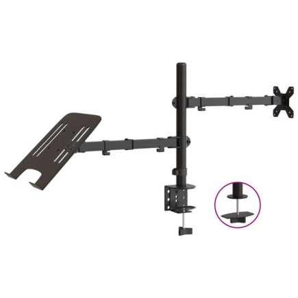 vidaXL Βάση Οθόνης VESA Μαύρη 75/100 χιλ. από Ατσάλι 358005