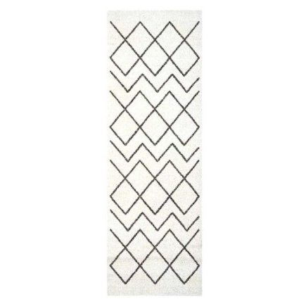 vidaXL Χαλί Κουζίνας Λευκό 180 x 60 cm Βελούδο 42013422