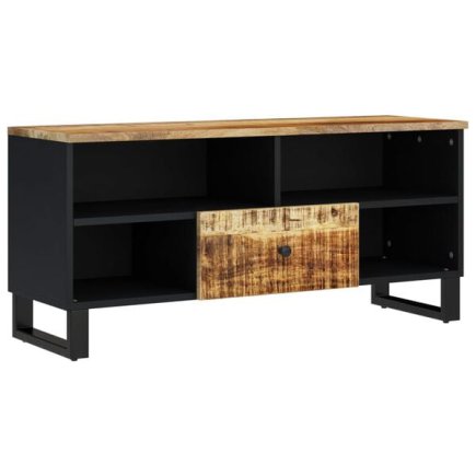 vidaXL Έπιπλο Τηλεόρασης 100x33x46 εκ. Μασίφ Ξύλο Μάνγκο & Επεξ. Ξύλο 351970