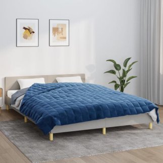vidaXL Κουβέρτα Βαρύτητας Μπλε 200 x 200 εκ. 9 κ. Υφασμάτινη 350796