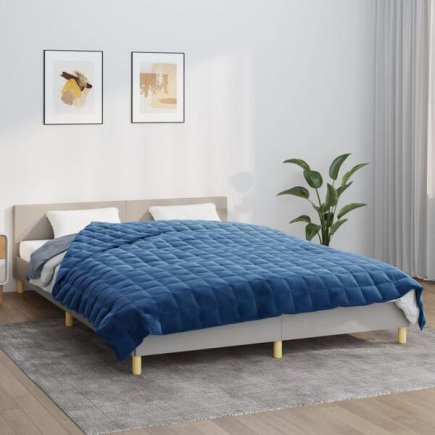 vidaXL Κουβέρτα Βαρύτητας Μπλε 200 x 200 εκ. 9 κ. Υφασμάτινη 350796