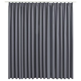 vidaXL Κουρτίνα Συσκότισης με Γάντζους Γκρι 290 x 245 εκ. 134433