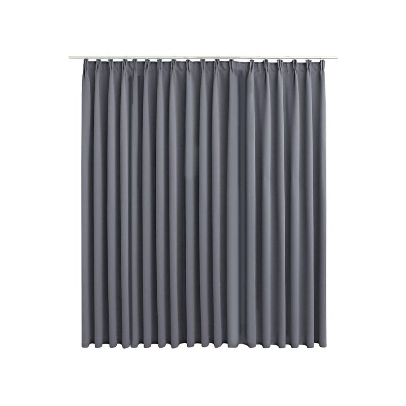 vidaXL Κουρτίνα Συσκότισης με Γάντζους Γκρι 290 x 245 εκ. 134433