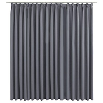 vidaXL Κουρτίνα Συσκότισης με Γάντζους Γκρι 290 x 245 εκ. 134433