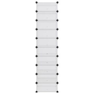 vidaXL Παπουτσοθήκη Διαφανής 44 x 32 x 174 εκ. από Πολυπροπυλένιο 340561