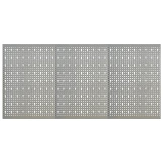 vidaXL Πλάτες Εργαλείων Τοίχου Διάτρητες 3 τεμ. 40 x 58 εκ. Ατσάλινες 145349