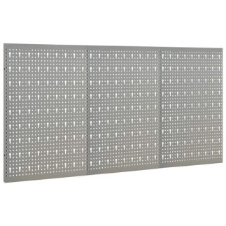 vidaXL Πλάτες Εργαλείων Τοίχου Διάτρητες 3 τεμ. 40 x 58 εκ. Ατσάλινες 145349