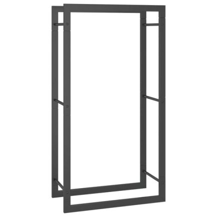 vidaXL Ραφιέρα Καυσόξυλων Ματ Μαύρο 50x28x94 εκ. Ατσάλι 350305
