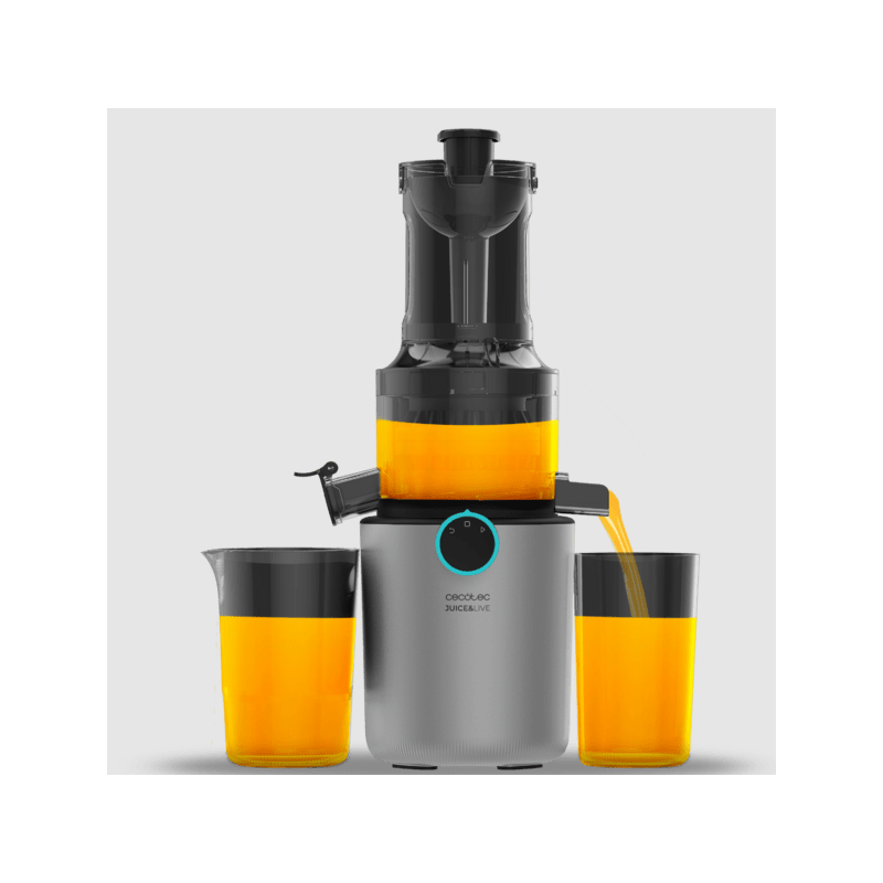 Αποχυμωτής Αργής Συμπίεσης Juice&Live 1500 Slim 200W με Στόμιο 82mm & Αντίστροφη Λειτουργία Ασημί CEC-101572 Cecotec