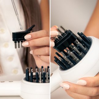 Cecotec Βούρτσα Αποκατάστασης Μαλλιών με EMS Μικρορεύματα Revitalize TotalCare, Κόκκινο και Μπλε LED, Εφαρμογέας Ορού και 5 Επίπ