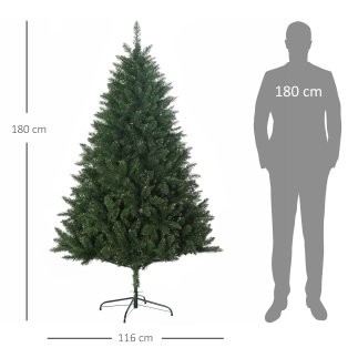 Τεχνητό Χριστουγεννιάτικο Δέντρο 180 cm με 800 Κλαδιά HOMCOM 830-727V01GN