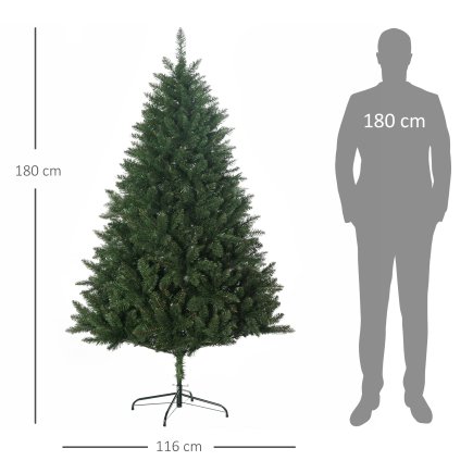 Τεχνητό Χριστουγεννιάτικο Δέντρο 180 cm με 800 Κλαδιά HOMCOM 830-727V01GN