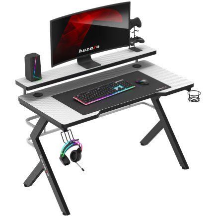 Huzaro Γραφείο Gaming Hero 5.0 Λευκό με Διάστασεις 120x60εκ 5907564629850