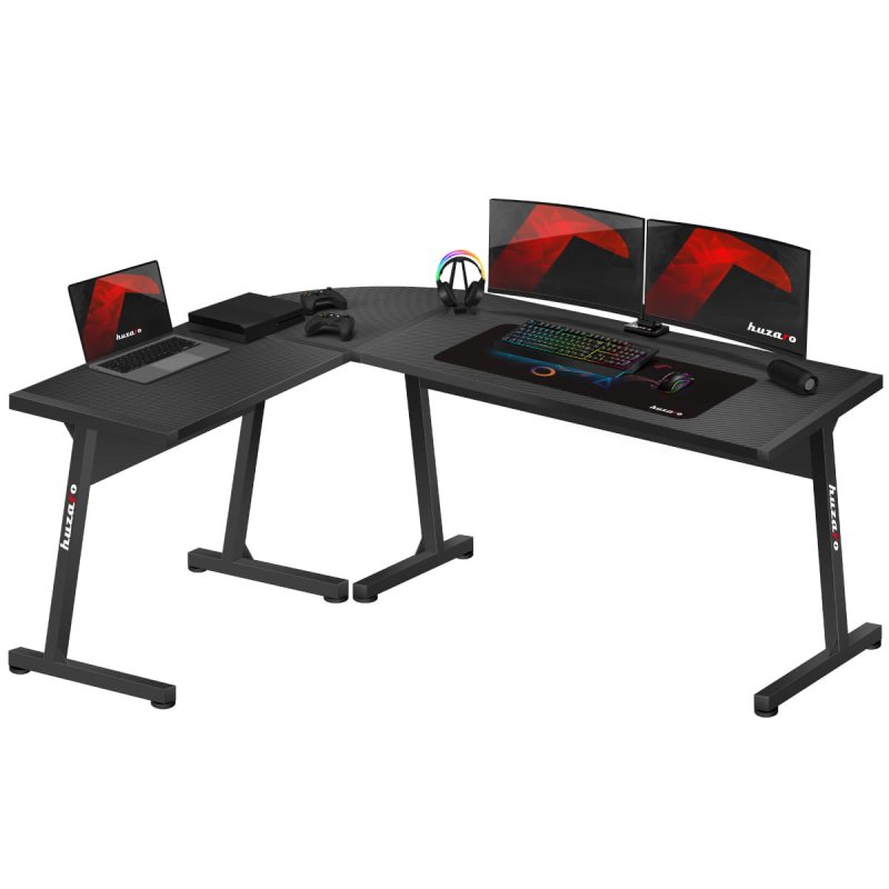 Huzaro Γραφείο Gaming 147x112 cm Hero 6.0 Μαύρο 5903796011296