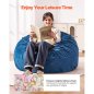 VEVOR Στρογγυλή Πολυθρόνα Bean Bag με Αφαιρούμενο και Πλενόμενο Κάλυμμα για Ενήλικες Μπλε YXCRDDY4349IVTKLYV0