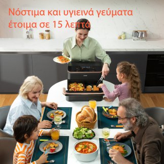 COSORI Διπλή Φριτέζα Αέρος Dual Blaze TwinFry CAF-TF101S, 10L, Μαύρη CAF-TF101S-AEUR
