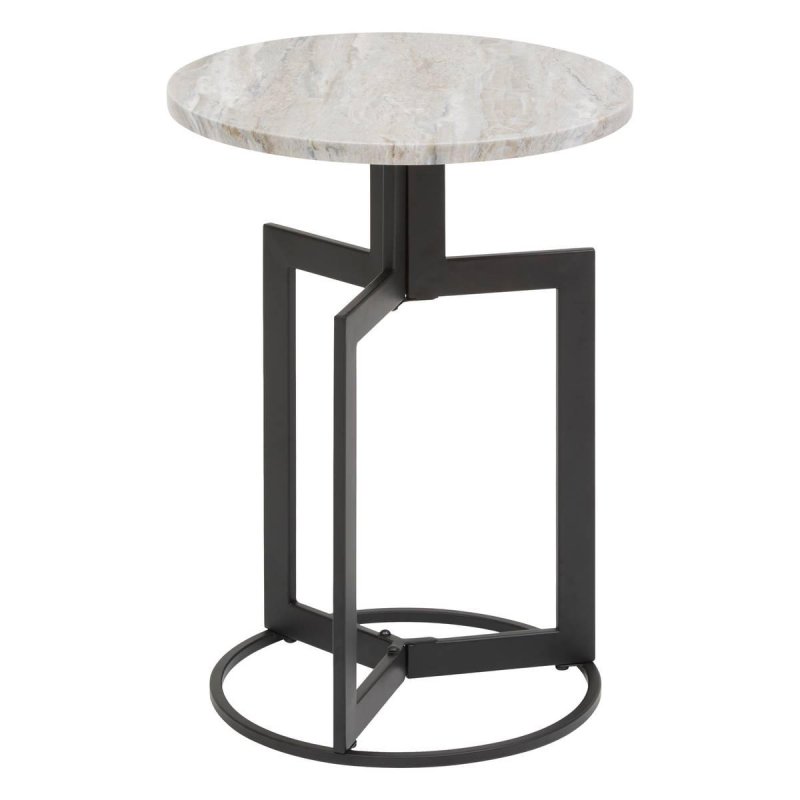 Atmosphera Μαύρο Πλαϊνό Τραπέζι Tusco 35x35εκ 213011