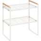 5FIVE Simply smart Μεταλλική Ραφιέρα με Ξύλινες Λαβές "Balm" 33X21X37,5 cm ,Λευκή 190172