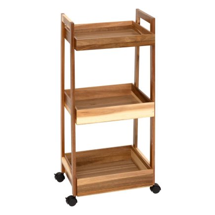 5FIVE Simply smart Τρόλεϊ Κουζίνας 3 Επίπεδων 40 x 30.5 x 84.5 cm από Ξύλο Ακακίας 190144