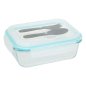 5FIVE Simply smart Γυάλινο Δοχείο Φαγητού 1L (15.6 x 8.1 x 20.6 cm) με Αεροστεγές Καπάκι και Μαχαιροπήρουνα 203073