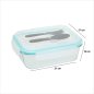 5FIVE Simply smart Γυάλινο Δοχείο Φαγητού 1L (15.6 x 8.1 x 20.6 cm) με Αεροστεγές Καπάκι και Μαχαιροπήρουνα 203073