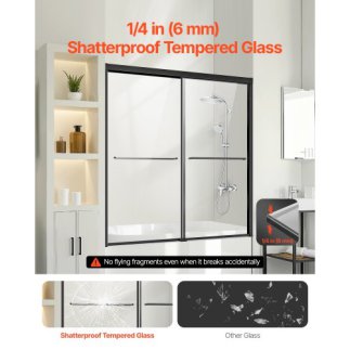 VEVOR Ημι-Πλαίσιο Πόρτα Μπανιέρας 50-60x60 εκ. TLYGM60W62HIYDJ1GV0