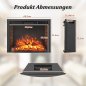 Costway Ηλεκτρικό Τζάκι 1500W με Θέρμανση και Τηλεχειριστήριο και Προστασία Υπερθέρμανσης για Εντοιχισμό FP11000DE-26