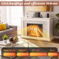 Costway Ηλεκτρικό Τζάκι 1500W με Θέρμανση και Τηλεχειριστήριο και Προστασία Υπερθέρμανσης για Εντοιχισμό FP11000DE-26