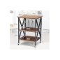 Costway Τροχήλατη Καφέ Ραφιέρα 3 Επιπέδων 52x45x75 cmJV12662DE-CF Costway Τροχήλατη Καφέ Ραφιέρα 3 Επιπέδων 52x45x75 cmJV12662DE-CF