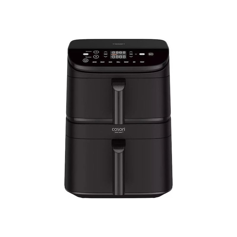 Cosori Air Fryer με Διπλό Αποσπώμενο Κάδο 10.8lt Μαύρο CAF-DC121-AEUR