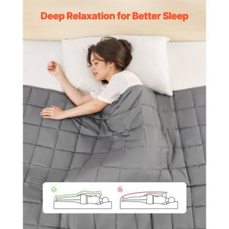 VEVOR Βαρύ Κουβέρτα 25lb 88 x 104" King Size Δροσερή Αναπνεύσιμη JZMTDLBT25LBE74QP001V0