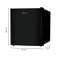 CECOTEC Μίνι Ψυγείο GrandCooler 20000L SilentCompress Μαύρο, Ανοξείδωτο Ατσάλι, 46L, 48.7x48cm, Αναστρέψιμη Πόρτα, Ενεργειακή Κλ